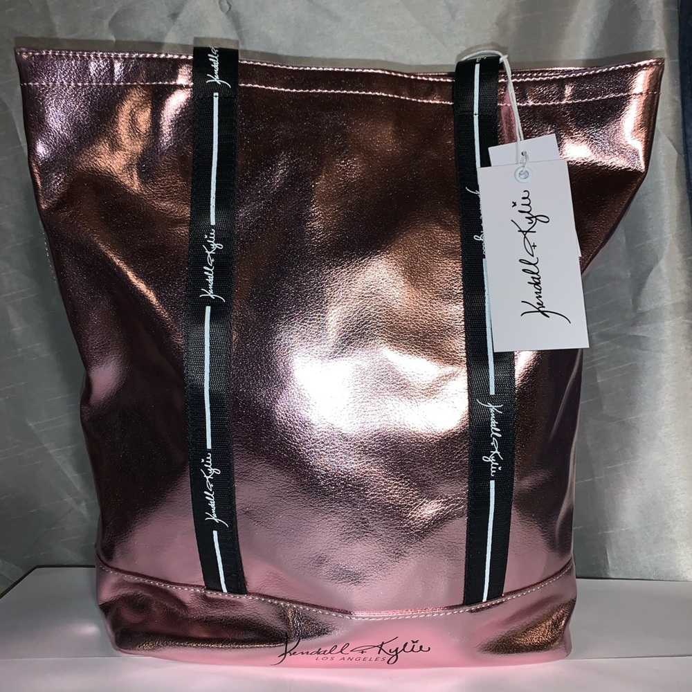 Kendall and Kylie large metallic pink tote bag - Picture 2 of 8